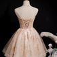 Sexy A line Strapless Tulle Short Homecoming Dresses C962
