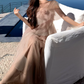 Dreamy One Shoulder Prom Dress Tiered Tulle A-Line Evening Dress C9630