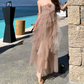 Dreamy One Shoulder Prom Dress Tiered Tulle A-Line Evening Dress C9630