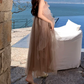 Dreamy One Shoulder Prom Dress Tiered Tulle A-Line Evening Dress C9630