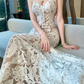 Robe de bal de princesse bustier à volants en satin long, robe de soirée C8117