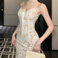 Robe de bal de princesse bustier à volants en satin long, robe de soirée C8117