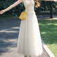 Robe de bal de princesse bustier à volants en satin long, robe de soirée C8117