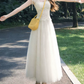 Robe de bal de princesse bustier à volants en satin long, robe de soirée C8117