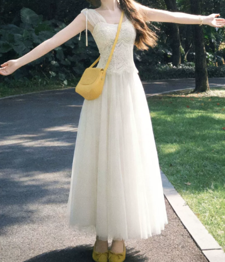 Robe de bal de princesse bustier à volants en satin long, robe de soirée C8117