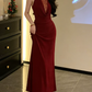Robe de bal de princesse bustier à volants en satin long, robe de soirée C8117