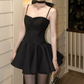 Simple Spaghetti Straps Homecoming Dress With Choker A-Line Party Dress C9637
