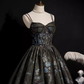 Sexy A line Straps Tulle Black Short Homecoming Dresses C964