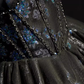 Sexy A line Straps Tulle Black Short Homecoming Dresses C964