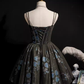 Sexy A line Straps Tulle Black Short Homecoming Dresses C964