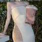 Mini robe de soirée en satin, sans bretelles, sans manches, ligne a, simple, C899