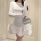 Mini robe de soirée en satin, sans bretelles, sans manches, ligne a, simple, C899