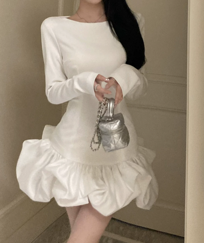 Mini robe de soirée en satin, sans bretelles, sans manches, ligne a, simple, C899