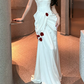 Superbe robe de mariée sirène bustier en satin et tulle, longue et en dentelle, C4563