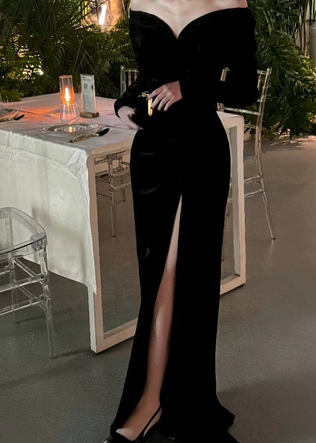 Robe de bal de princesse bustier à volants en satin long, robe de soirée C8117