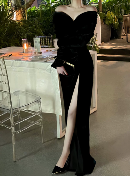 Robe de bal de princesse bustier à volants en satin long, robe de soirée C8117