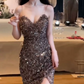 Robe de bal de princesse bustier à volants en satin long, robe de soirée C8117