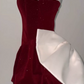 Gorgeous Strapless Homecoming Dress Red Beaded A-Line Party Dress C9660