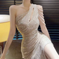 Mini robe de soirée en satin, sans bretelles, sans manches, ligne a, simple, C899