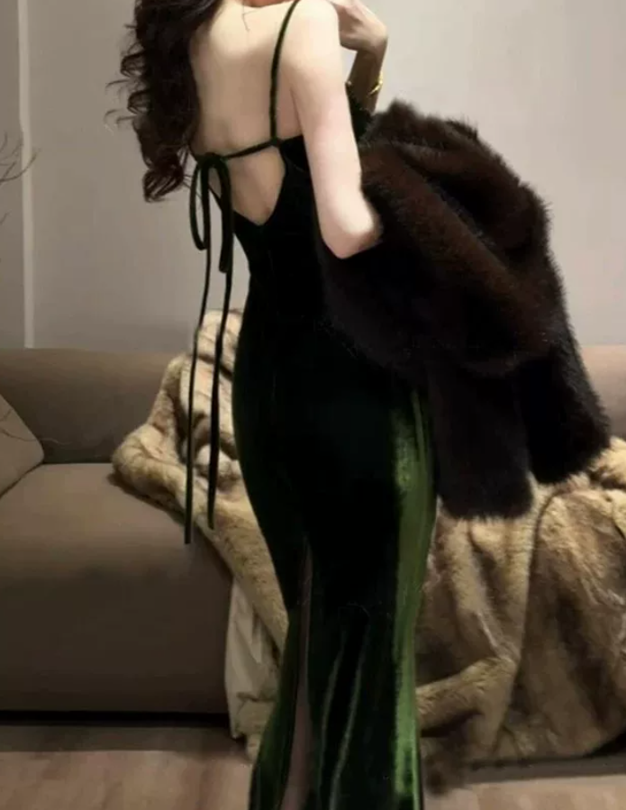 Robe de bal de princesse bustier à volants en satin long, robe de soirée C8117