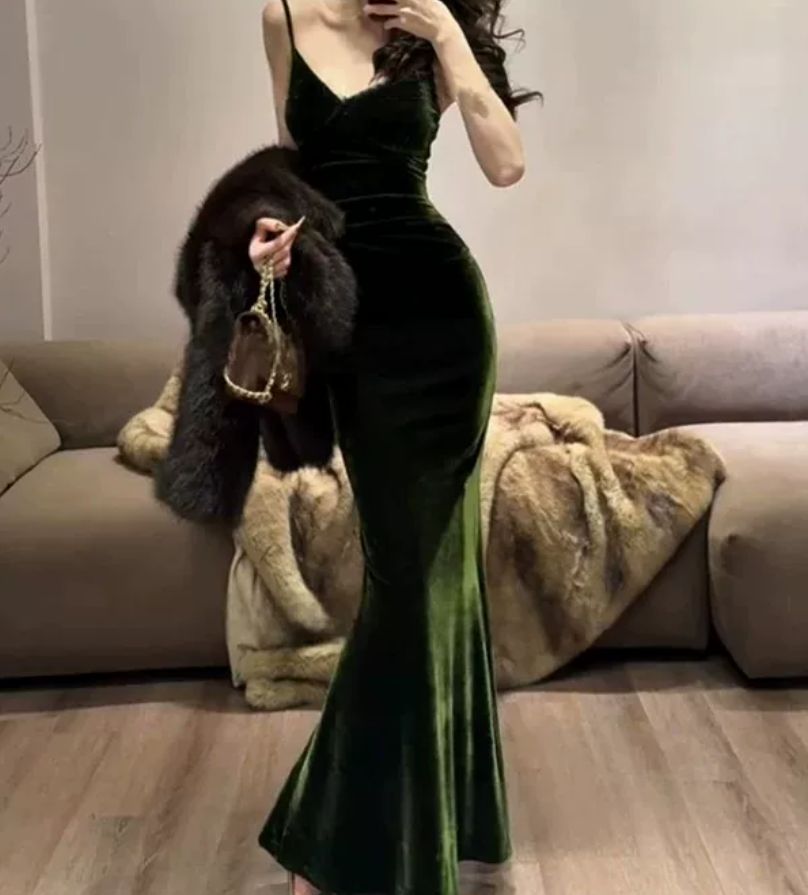Robe de bal de princesse bustier à volants en satin long, robe de soirée C8117