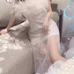 Glam Strapless White Homecoming Dress Feather Sequins Sheath Party Dress C9680