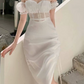 Nouvelle robe longue d'été élégante de style français pour femme C7992