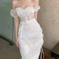 Nouvelle robe longue d'été élégante de style français pour femme C7992