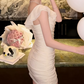 Modern One Shoulder Mini Dress White Ruffles Short Dress C9695