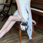 Unique One Shoulder Mini Dress White Ruffled A-Line Short Dress C9716
