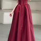Charming Off-Shoulder Prom Dress Red A-Line Evening Dress C9718