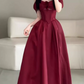 Charming Off-Shoulder Prom Dress Red A-Line Evening Dress C9718