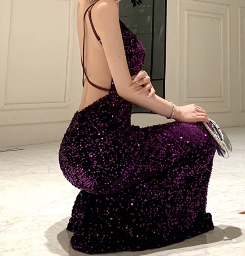 Robe de bal de princesse bustier à volants en satin long, robe de soirée C8117