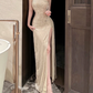 Nouvelle robe longue d'été élégante de style français pour femme C7992