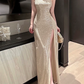 Nouvelle robe longue d'été élégante de style français pour femme C7992
