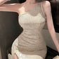 Nouvelle robe longue d'été élégante de style français pour femme C7992