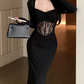 Nouvelle robe longue d'été élégante de style français pour femme C7992