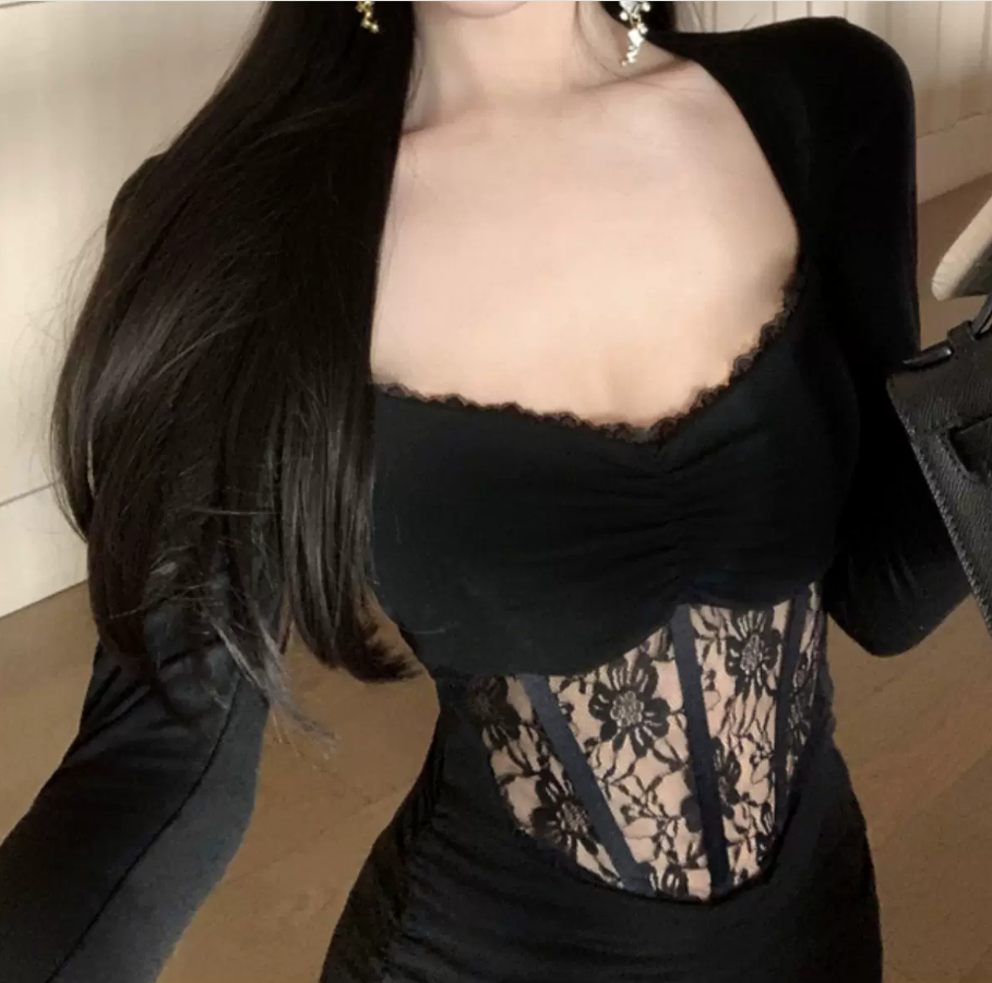 Nouvelle robe longue d'été élégante de style français pour femme C7992