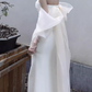 Superbe robe de mariée sirène bustier en satin et tulle, longue et en dentelle, C4563