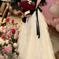 Robe de bal de princesse bustier à volants en satin long, robe de soirée C8117