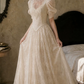Superbe robe de mariée sirène bustier en satin et tulle, longue et en dentelle, C4563