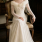 Superbe robe de mariée sirène bustier en satin et tulle, longue et en dentelle, C4563