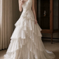 Superbe robe de mariée sirène bustier en satin et tulle, longue et en dentelle, C4563