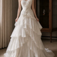 Superbe robe de mariée sirène bustier en satin et tulle, longue et en dentelle, C4563