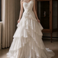 Superbe robe de mariée sirène bustier en satin et tulle, longue et en dentelle, C4563