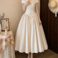 Robe de bal de princesse bustier à volants en satin long, robe de soirée C8117