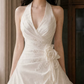 Superbe robe de mariée sirène bustier en satin et tulle, longue et en dentelle, C4563
