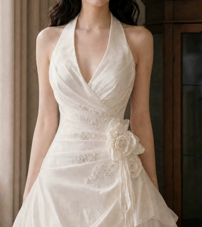 Superbe robe de mariée sirène bustier en satin et tulle, longue et en dentelle, C4563