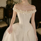 Superbe robe de mariée sirène bustier en satin et tulle, longue et en dentelle, C4563