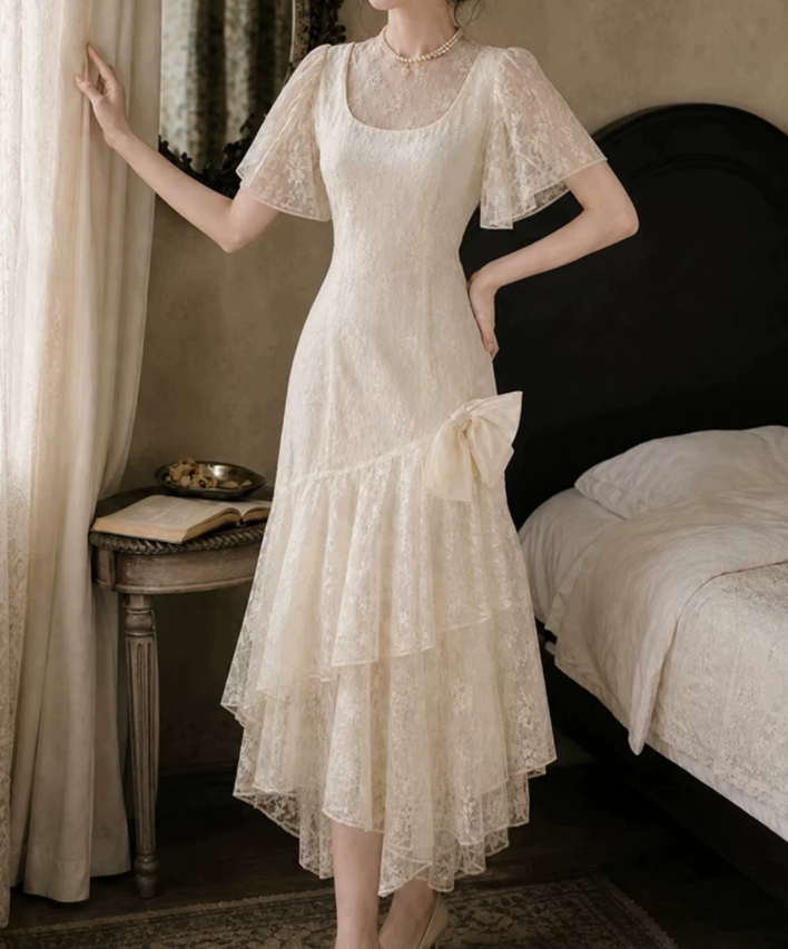 Robe de bal de princesse bustier à volants en satin long, robe de soirée C8117